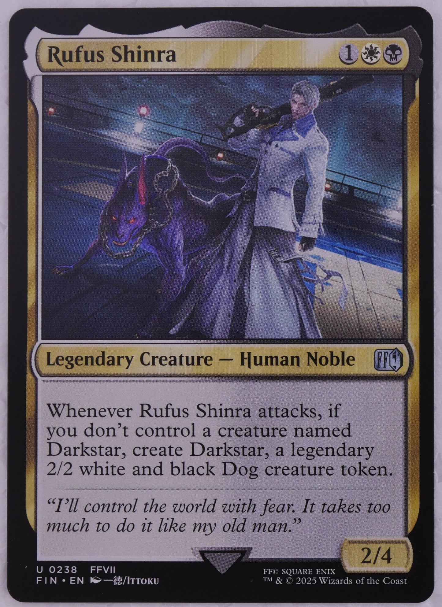 Rufus Shinra MTG FIN 0238 regular finish legendary creature card