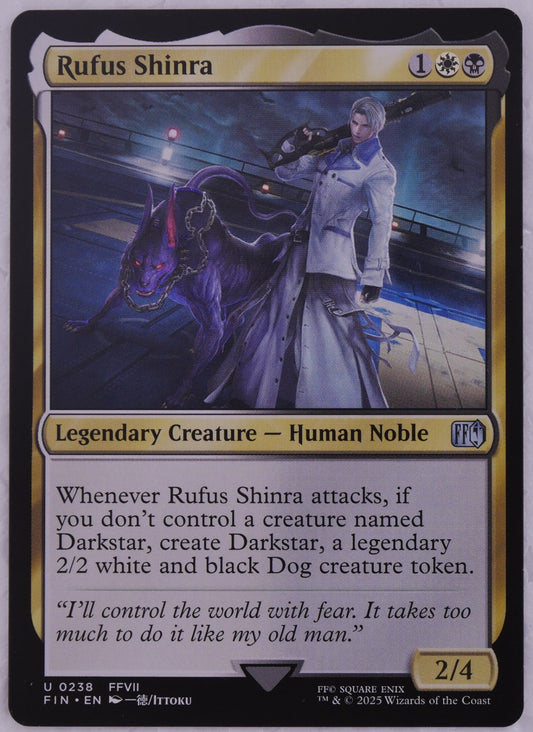 Rufus Shinra MTG FIN 0238 regular finish legendary creature card