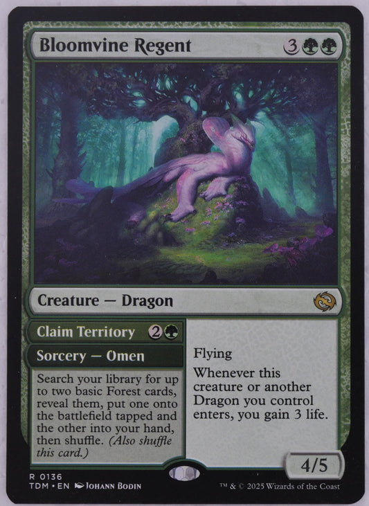 Bloomvine Regent MTG TDM 136 regular finish Dragon card