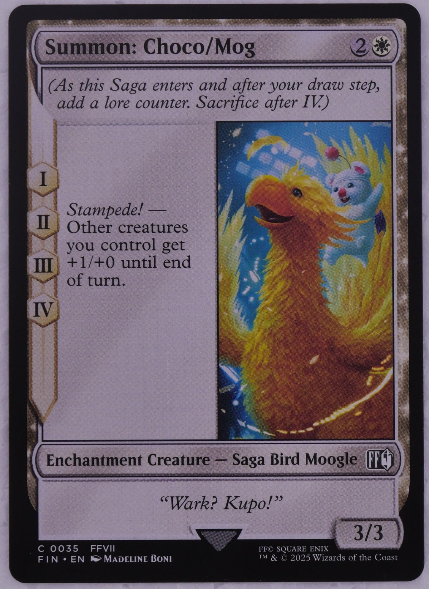 Summon Choco Mog FIN 0035 MTG Final Fantasy Saga Creature — DM Vault Co
