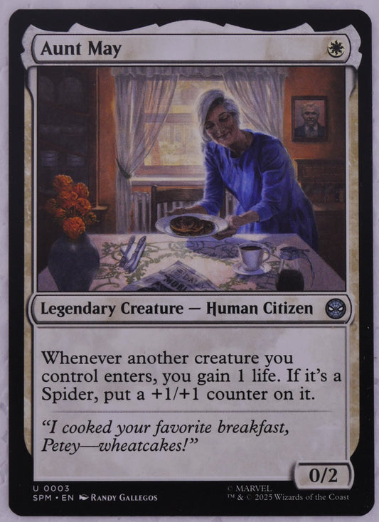 Aunt May SPM 0003 MTG Marvel Spider-Man Legendary Creature — DM Vault Co
