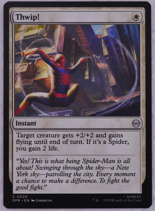 Thwip! SPM 0020 MTG card Marvel Spider-Man Instant Flying Combat Trick — DM Vault Co