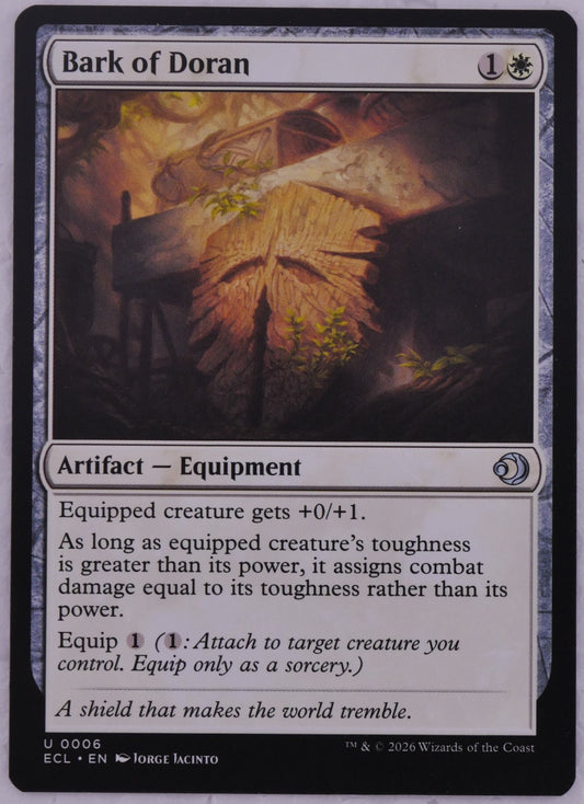 Bark of Doran ECL 0006 MTG Equipment card, regular finish non-foil artifact — DM Vault Co