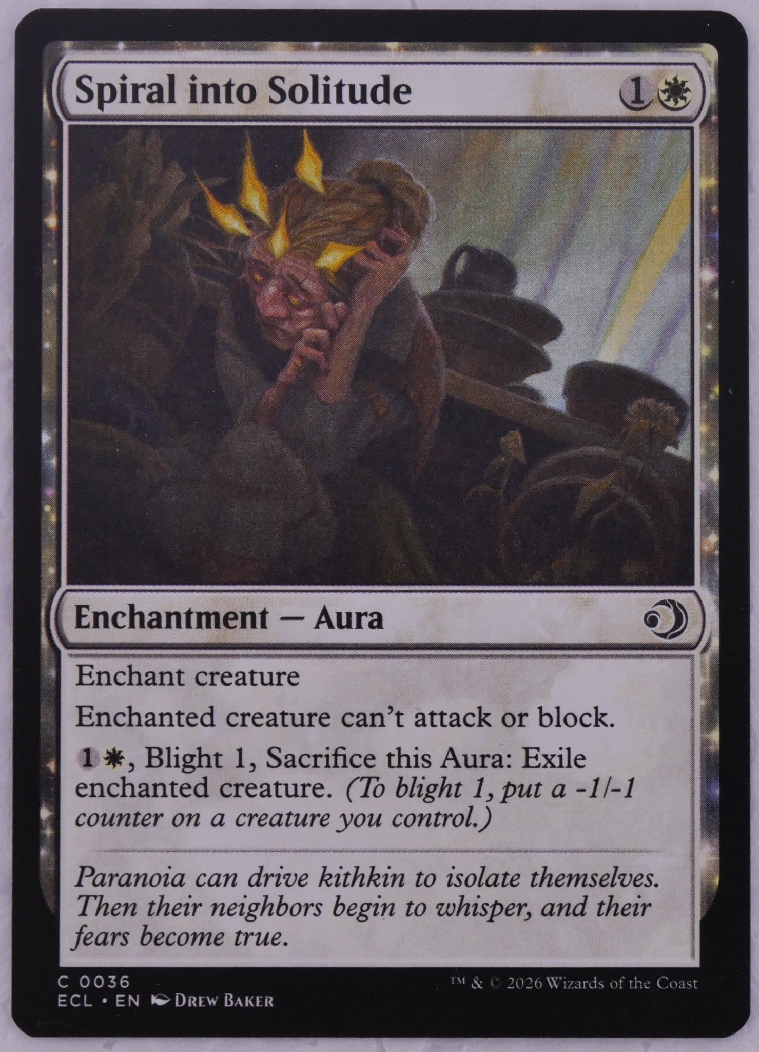 Spiral into Solitude ECL 0036 MTG Aura removal card, regular finish non-foil — DM Vault Co