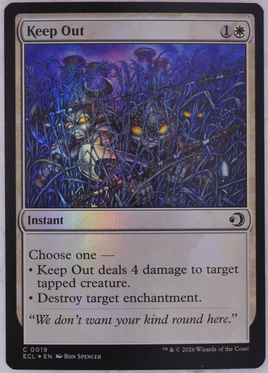 Keep Out ECL 0019 MTG Foil instant card, removal spell with enchantment destruction — DM Vault Co