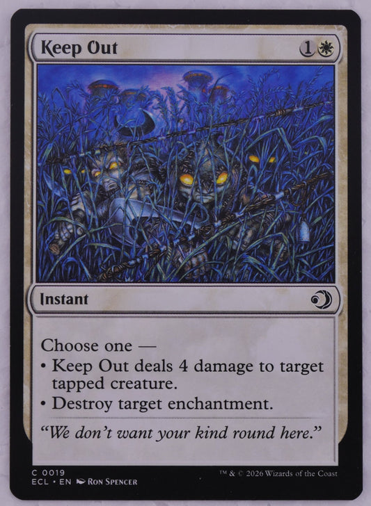 Keep Out ECL 0019 MTG instant card, regular finish non-foil, removal spell — DM Vault Co