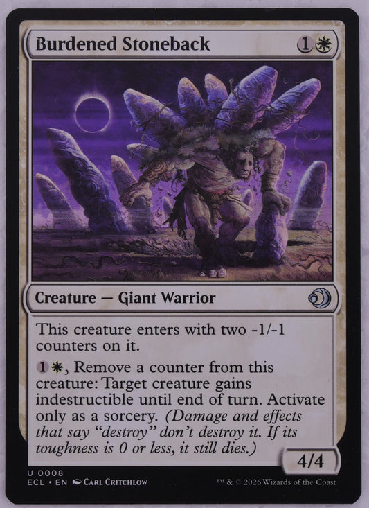 Burdened Stoneback MTG ECL 008 regular finish Giant Warrior