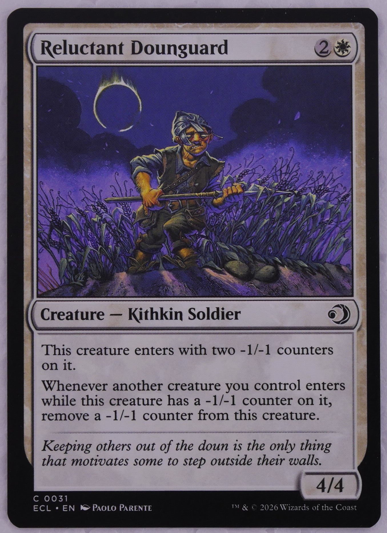 Reluctant Dounguard MTG ECL 031 regular finish creature