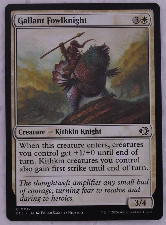 Gallant Fowlknight MTG ECL 017 regular finish creature card