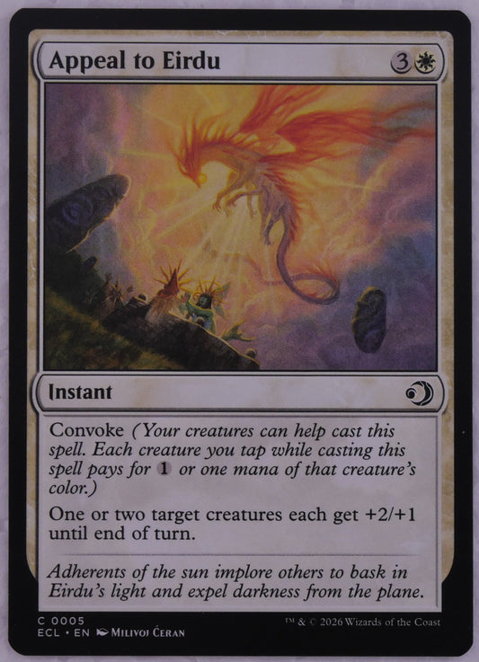 Appeal to Eirdu ECL 005 MTG Instant Convoke Pump Spell