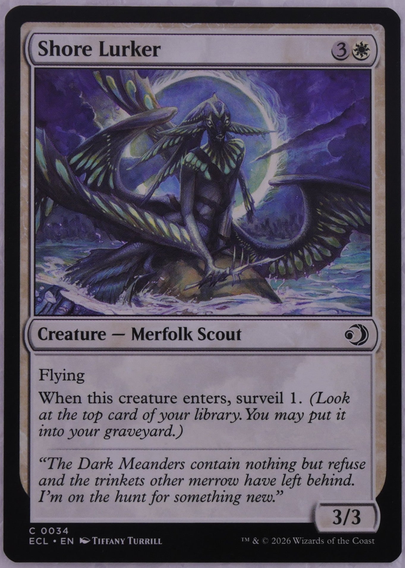 Shore Lurker MTG ECL 034 regular finish Merfolk Scout card