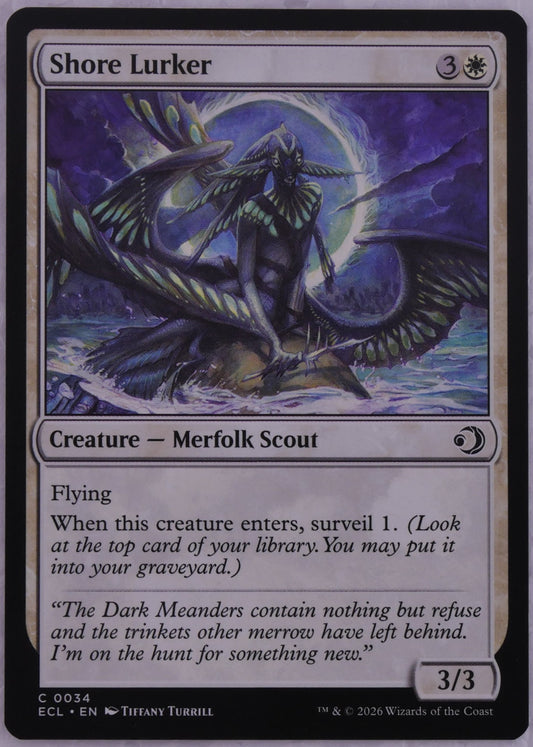 Shore Lurker MTG ECL 034 regular finish Merfolk Scout card