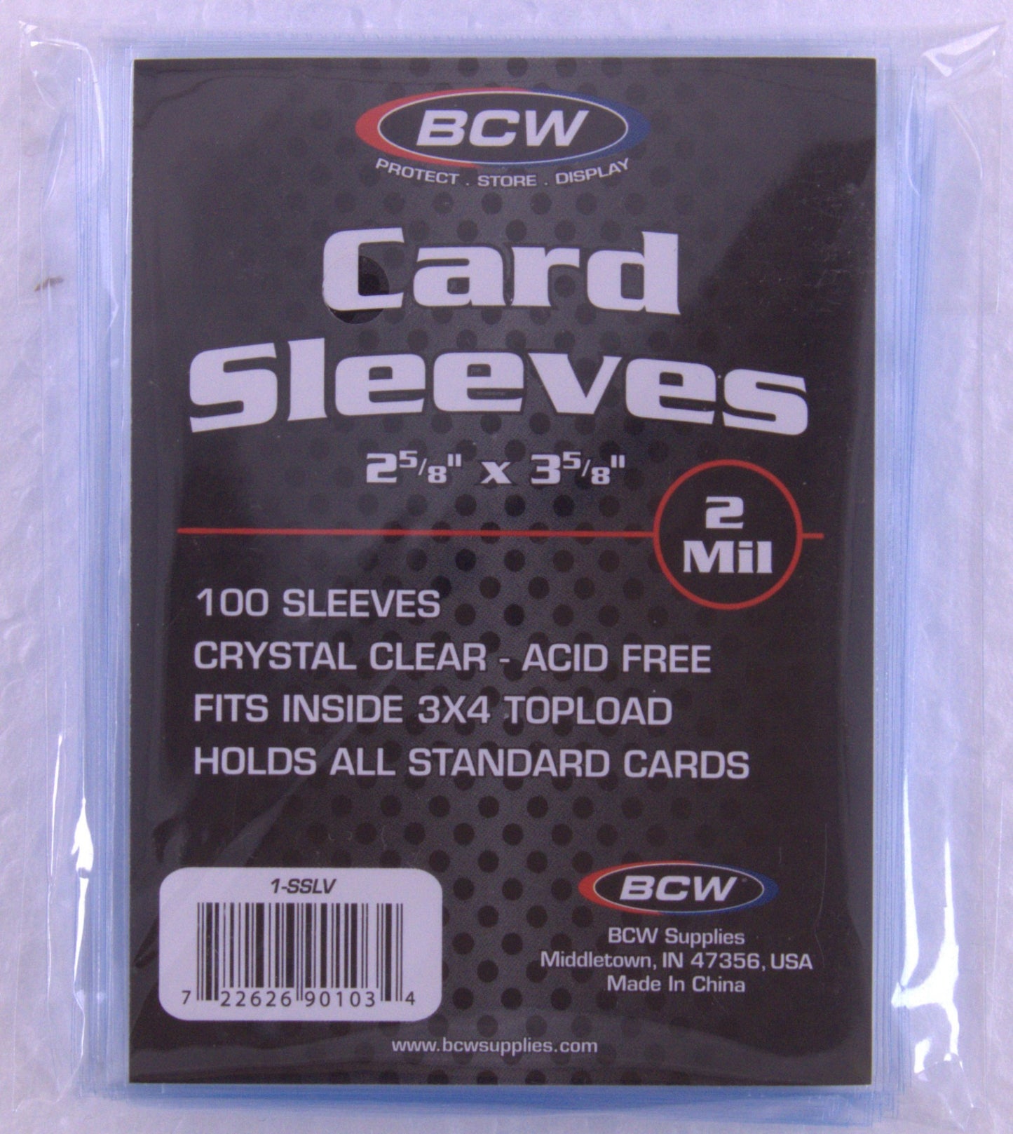 BCW 100 Toploaders (3x4 35pt) + 100 Penny Sleeves Combo Pack