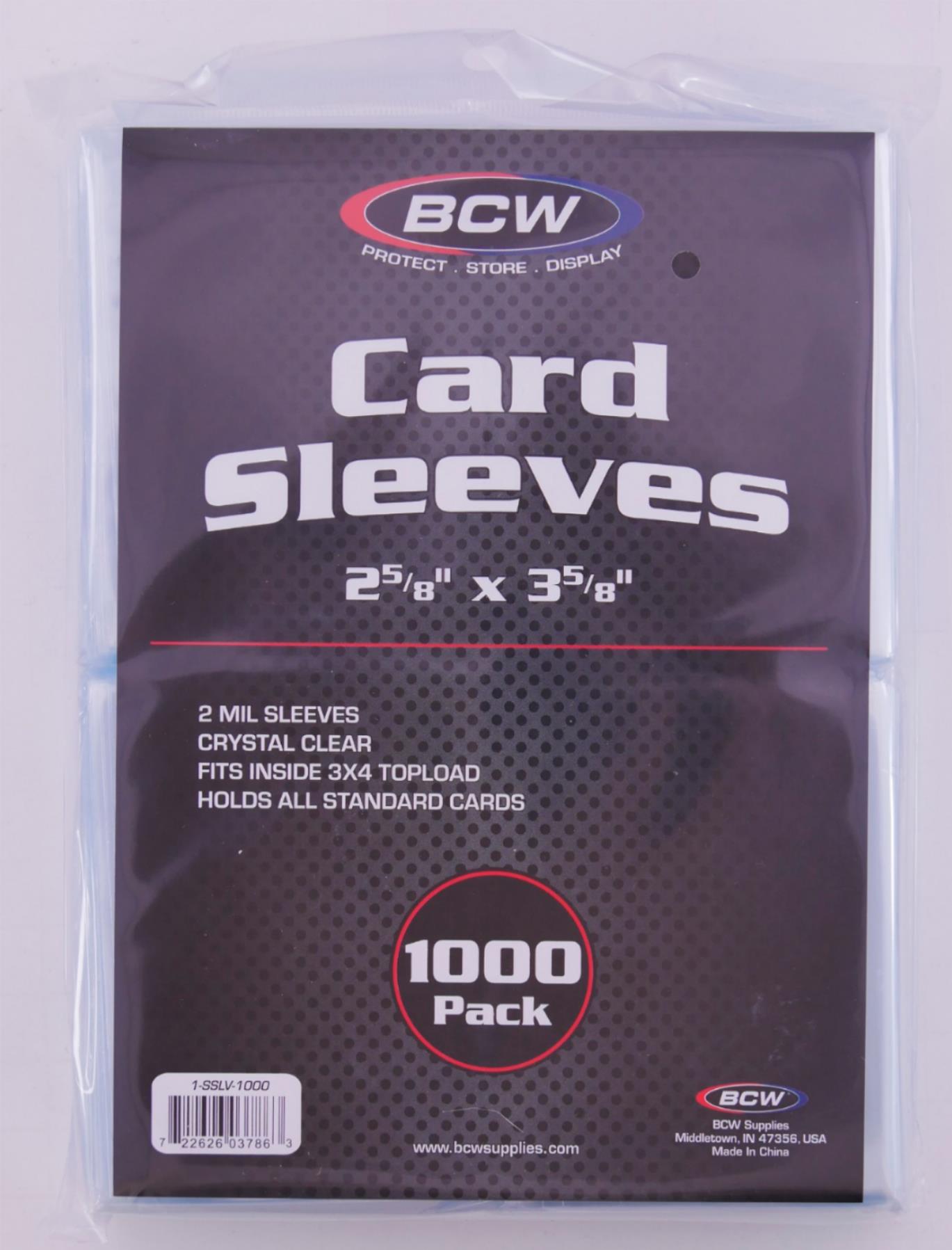 BCW 1000 count penny sleeves bulk pack for standard trading cards by DM Vault Co