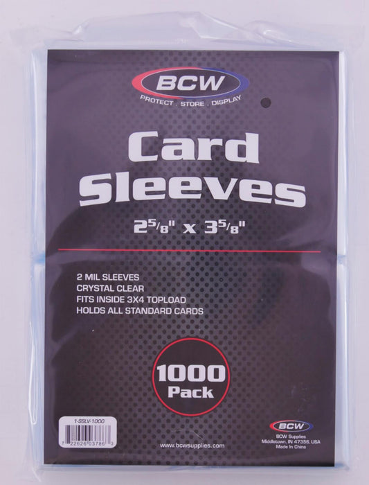 BCW 1000 count penny sleeves bulk pack for standard trading cards by DM Vault Co