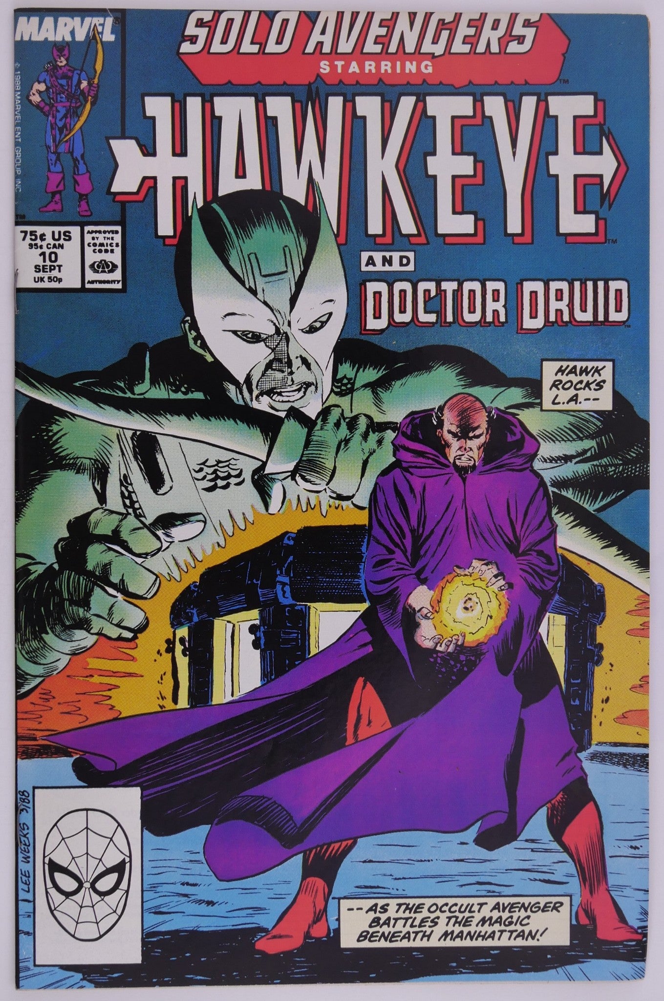 Solo Avengers Starring Hawkeye #7-10 Marvel 1988 Comic Lot