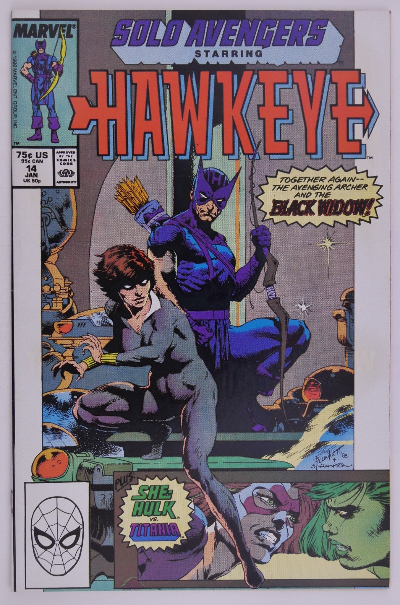 Solo Avengers Hawkeye 14–18 Marvel 1988 Run Sub-Mariner