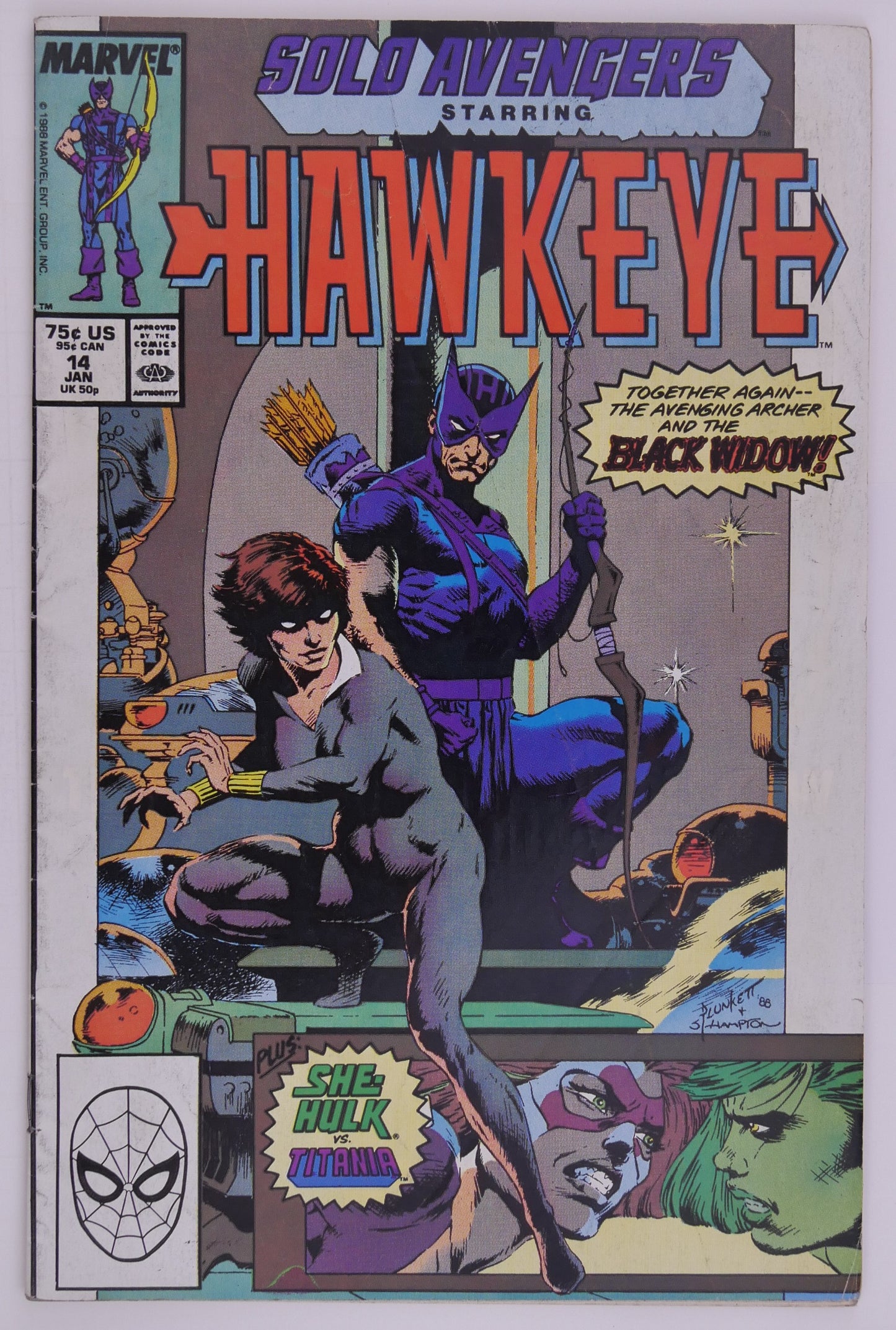 Solo Avengers Hawkeye 14–16 Marvel 1988 AIM Arc Run