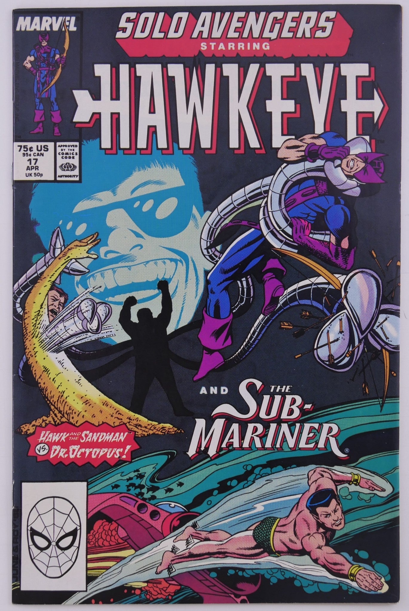Solo Avengers Hawkeye 14–18 Marvel 1988 Run Sub-Mariner