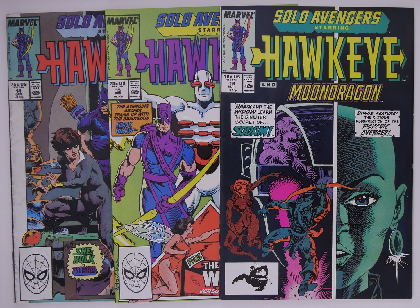 Solo Avengers Hawkeye 14–16 Marvel 1988 AIM Arc Run