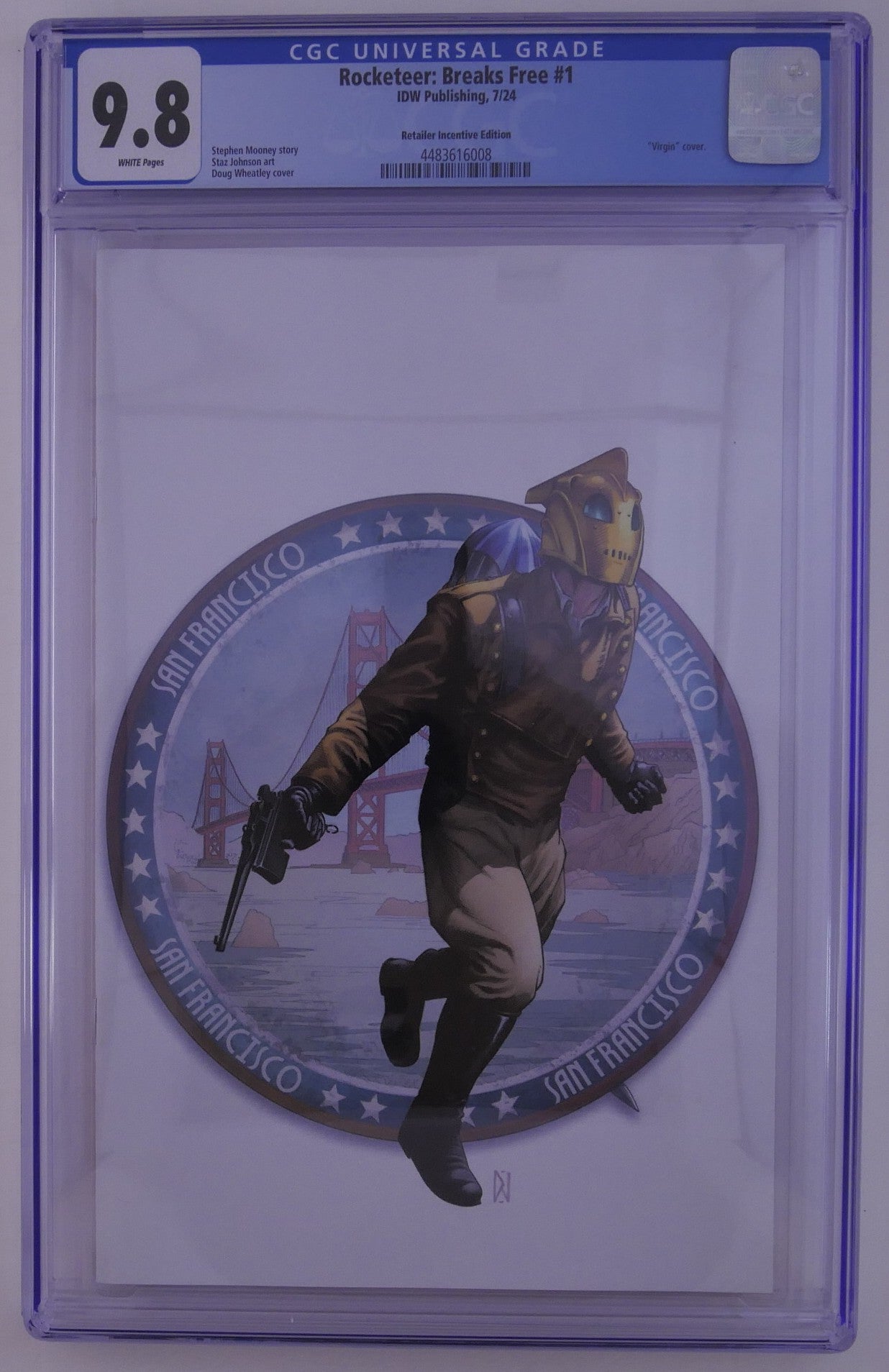 Rocketeer Breaks Free 1 CGC 9.8 Virgin Retailer Incentive slab