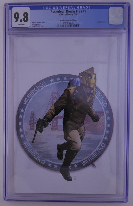 Rocketeer Breaks Free 1 CGC 9.8 Virgin Retailer Incentive slab