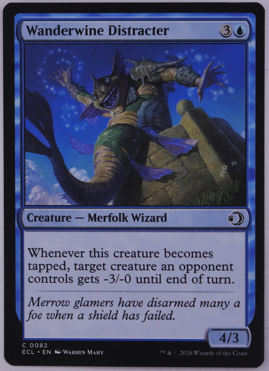 Wanderwine Distracter ECL 0082 Magic the Gathering blue Merfolk Wizard creature card.