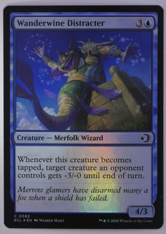 Wanderwine Distracter ECL 0082 Foil Magic the Gathering blue Merfolk Wizard creature card.