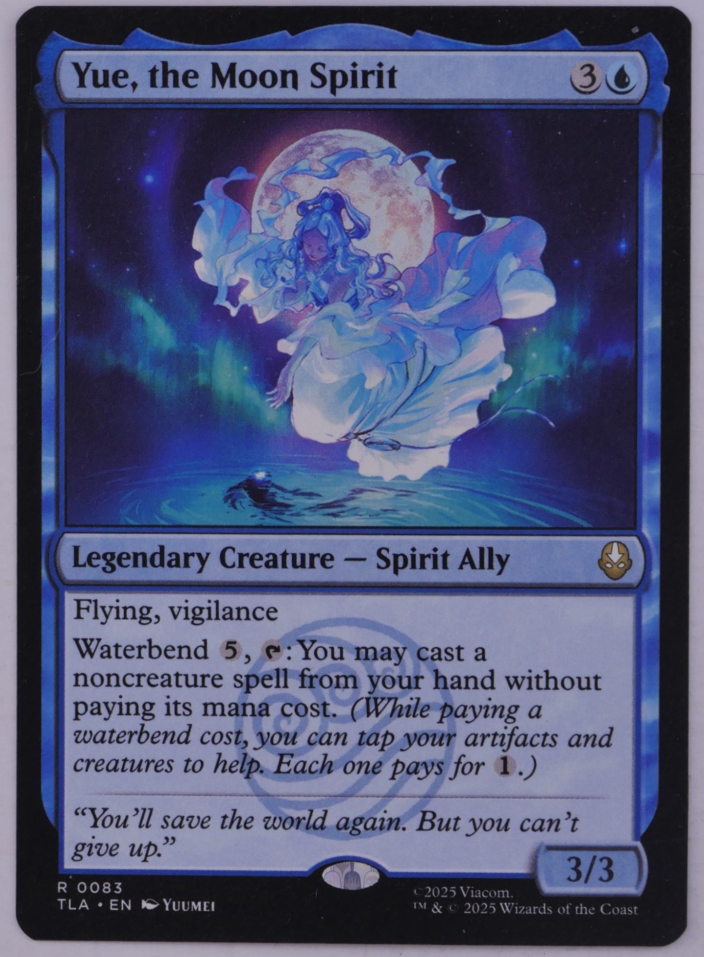 Yue the Moon Spirit MTG card TLA 083 legendary Spirit Ally with flying and vigilance artwork by Yuumei | DM Vault Co