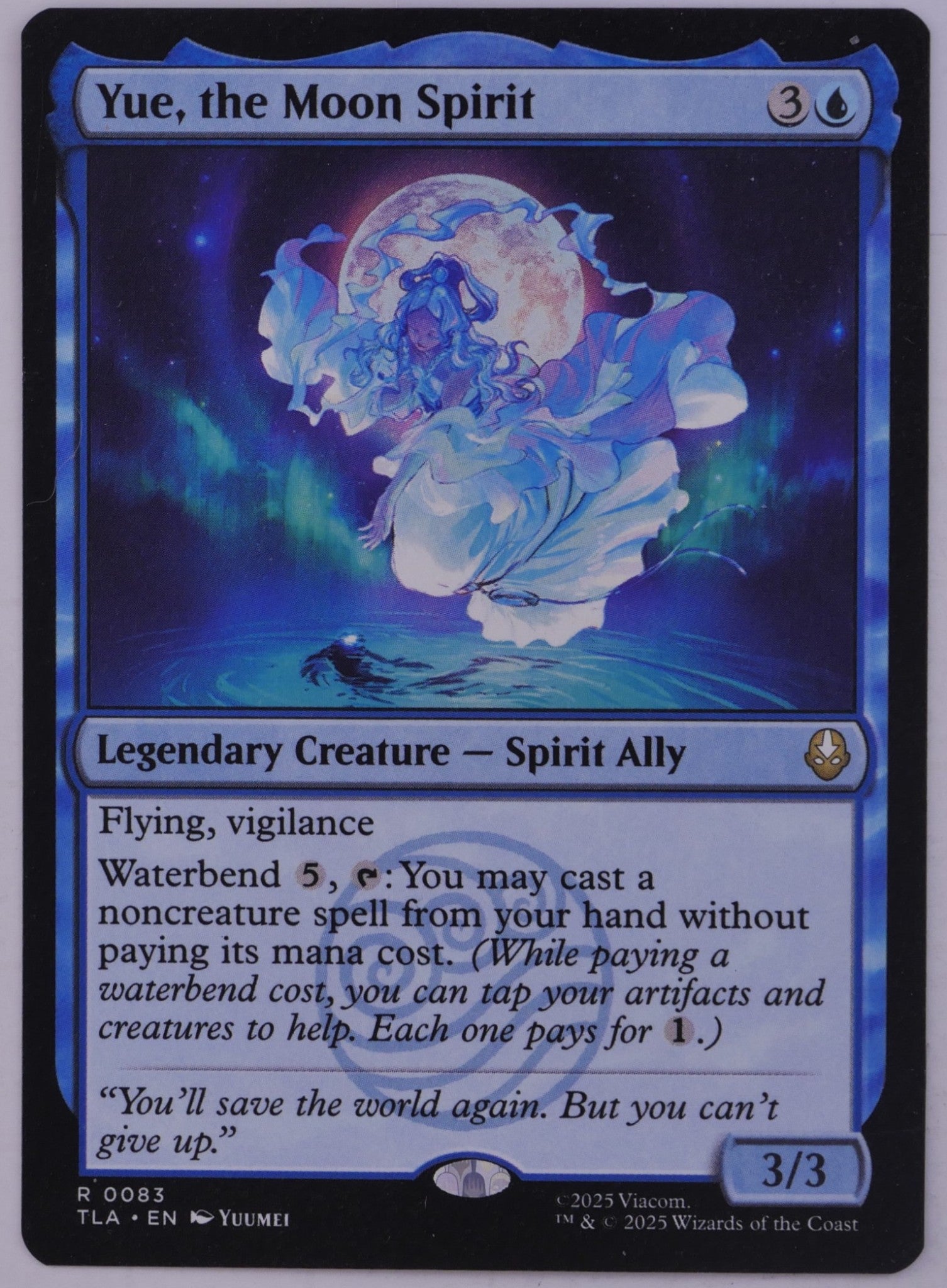 Yue the Moon Spirit MTG card TLA 083 legendary Spirit Ally with flying and vigilance artwork by Yuumei | DM Vault Co