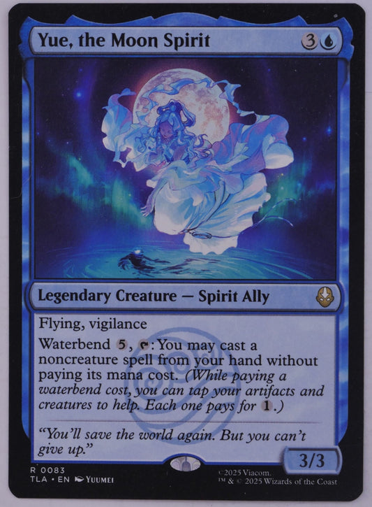 Yue the Moon Spirit MTG card TLA 083 legendary Spirit Ally with flying and vigilance artwork by Yuumei | DM Vault Co