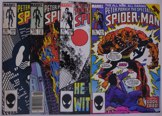 Spectacular Spider-Man comic lot issues 101 103 109 111 Marvel Bronze Age Spider-Man