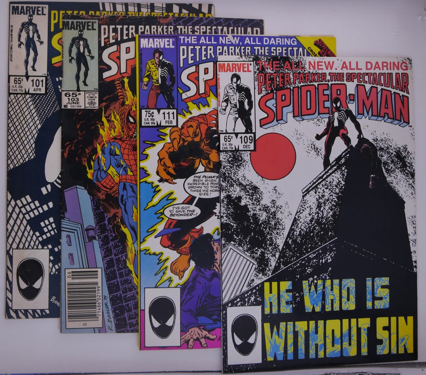 Spectacular Spider-Man #101 103 109 111 Marvel Bronze Age Lot