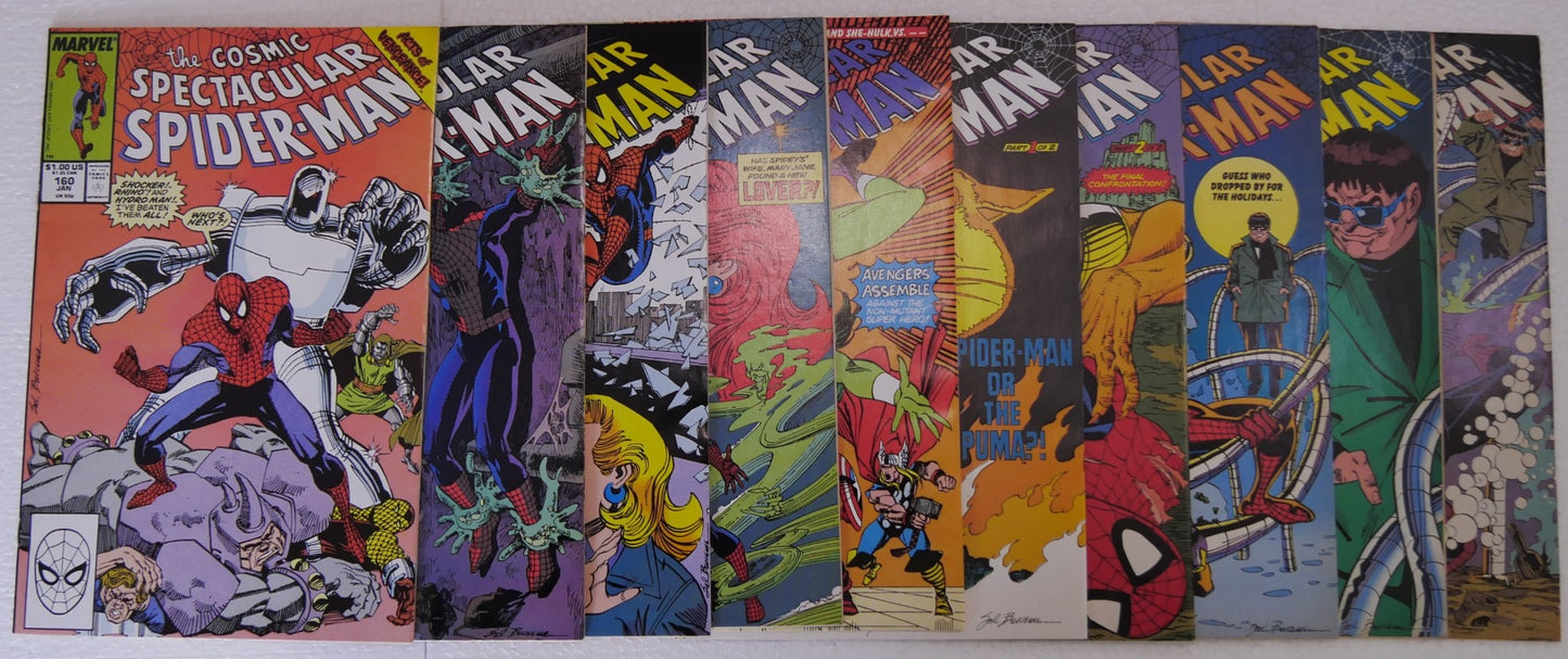 Spectacular Spider-Man #160 163 164 167 168 171-175 Marvel 10 Issue Lot