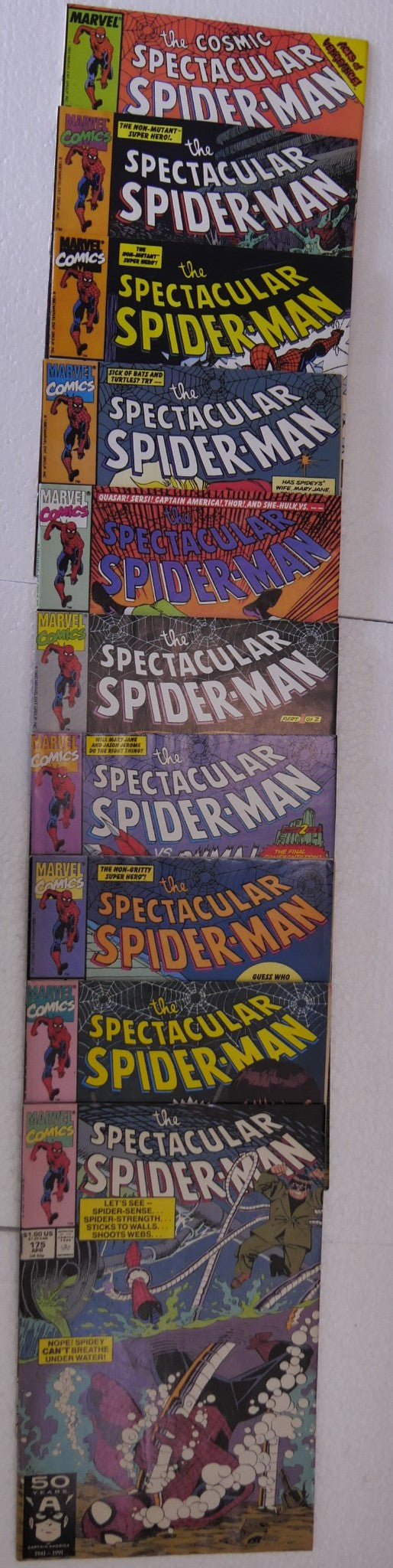 Spectacular Spider-Man #160 163 164 167 168 171-175 Marvel 10 Issue Lot