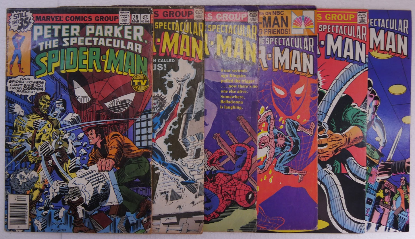Spectacular Spider-Man #28 38 48 61 78 84 Marvel Bronze Age Lot