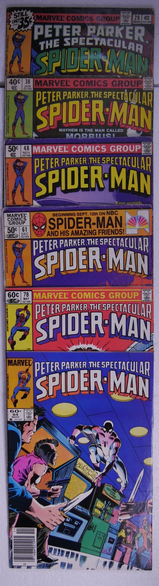 Spectacular Spider-Man #28 38 48 61 78 84 Marvel Bronze Age Lot