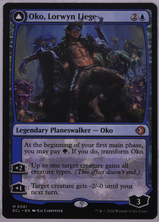 Oko Lorwyn Liege Shadowmoor Scion MTG double faced planeswalker elk token card