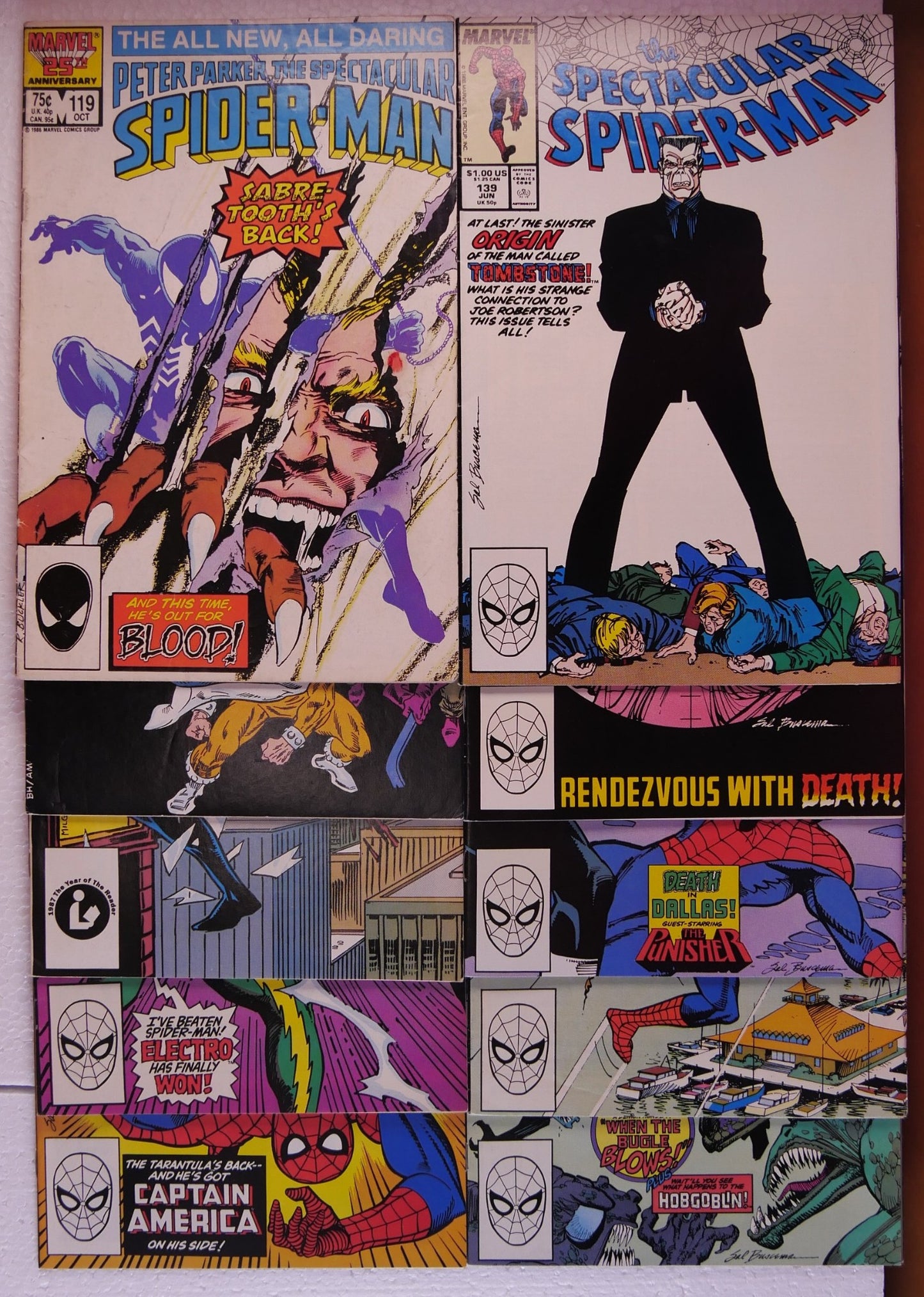 Spectacular Spider-Man Comic Lot #119 125 129 135 138 139 140 143 144 147
