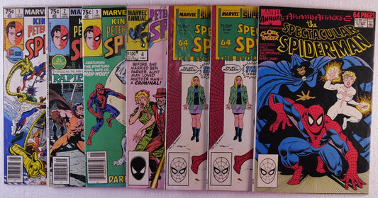 Spectacular Spider-Man Annual comic lot issues 1 2 3 4 8 8 9 Marvel Comics bundle