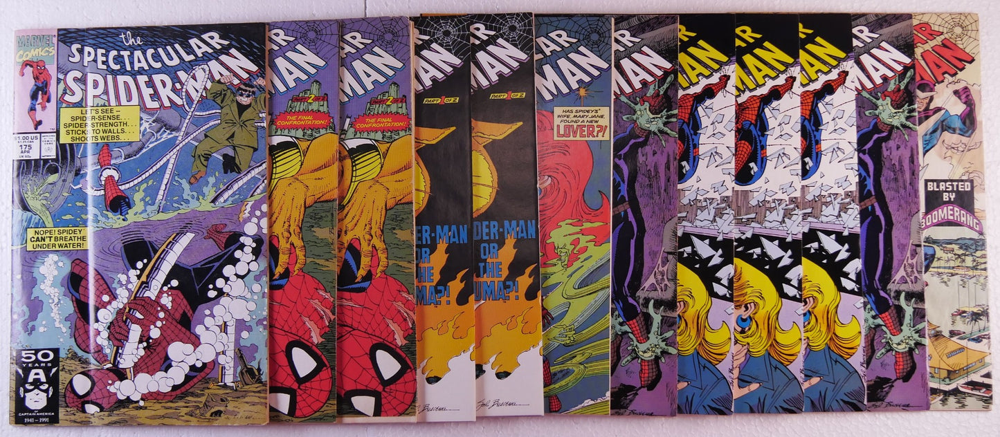 Spectacular Spider-Man Comic Lot #144 163 164 167 171 172 175 Marvel