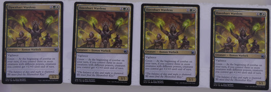 Dawnhart Wardens x4 regular finish from Innistrad Midnight Hunt MID 216 MTG card lot by DM Vault Co