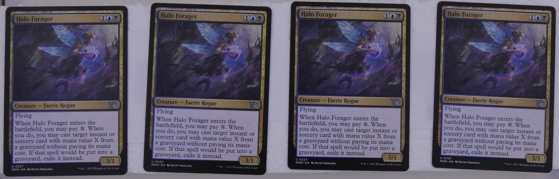 Halo Forager x4 regular finish from March of the Machine MOM 0227 MTG card lot by DM Vault Co