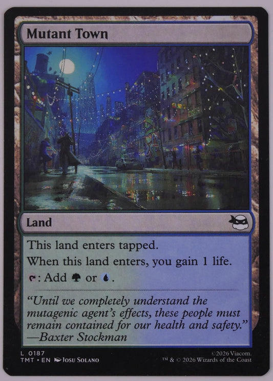 Mutant Town regular finish from TMNT MTG TMT 0187 dual land with life gain by DM Vault Co