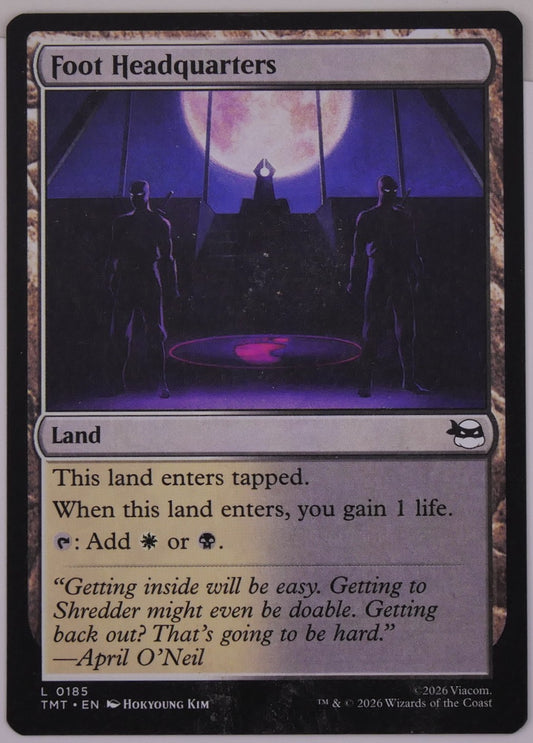 Foot Headquarters regular finish from TMNT MTG TMT 0185 dual land with life gain by DM Vault Co