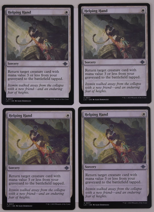 Helping Hand x4 regular finish from Lost Caverns of Ixalan LCI 0017 MTG card lot by DM Vault Co