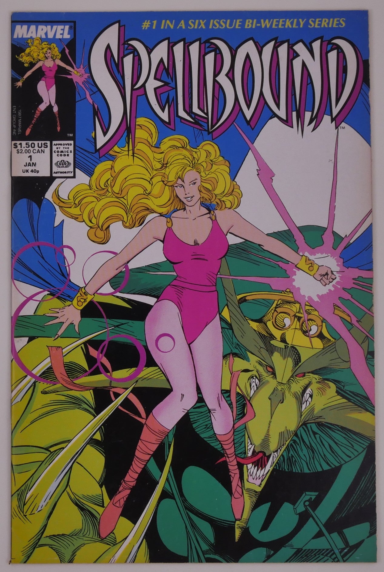 Spellbound #1 1988 Marvel comic first appearance Spellbinder cover