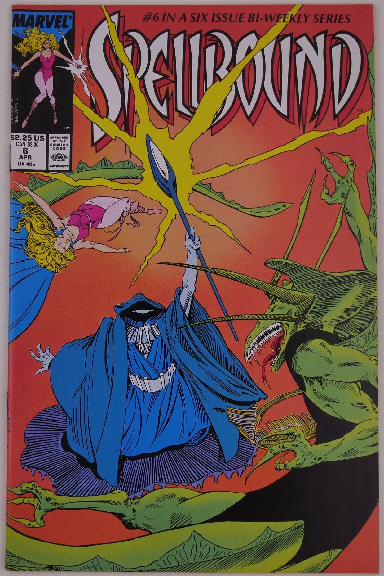 Spellbound #6 final issue 1988 Marvel fantasy comic cover