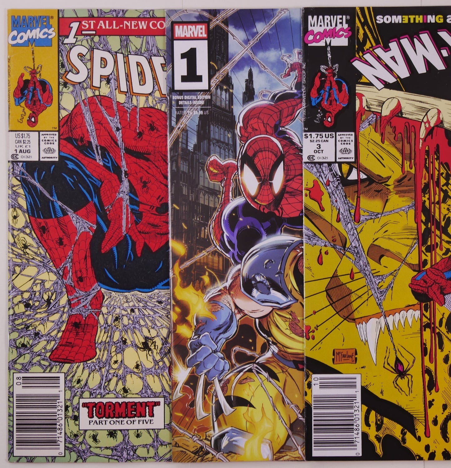 Spider-Man #1 Torment + Spider-Man #3 + Spider-Man & Wolverine #1