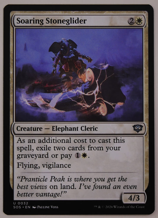 Soaring Stoneglider MTG card SOS 0032 flying vigilance creature